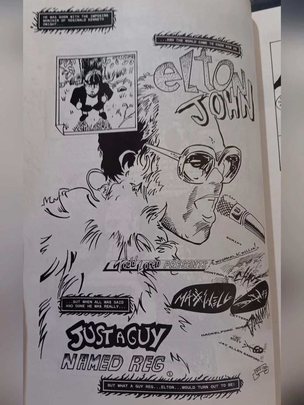 Vintage Comic Book Elton John Rock & Roll